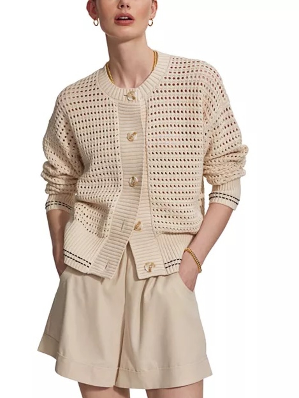 MAGASCHONI Cardigan With Varsity Tipping